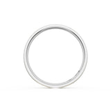 Flat Brush Finish Wedding Band in 18kt White Gold & 18kt Yellow Gold