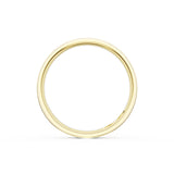 Flat Brush Finish Wedding Band in 18kt Yellow Gold & 18kt White Gold
