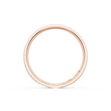 Flat Brush Finish Wedding Band in 18kt Rose Gold & 18kt White Gold