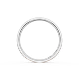 Flat Brush Finish Wedding Band in Platinum & 18kt Rose Gold