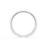 Flat Brush Finish Wedding Band in Platinum & 18kt Rose Gold