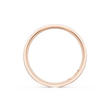 Flat Brush Finish Wedding Band in 18kt Rose Gold & Platinum