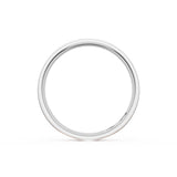 Flat High Polish Finish Wedding Band in 18kt White Gold & 18kt Rose Gold