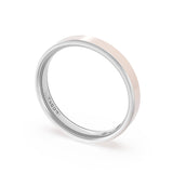 Flat High Polish Finish Wedding Band in 18kt White Gold & 18kt Rose Gold
