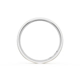 Flat High Polish Finish Wedding Band in Platinum & 18kt Yellow Gold