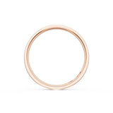 Flat High Polish Finish Wedding Band in 18kt Rose Gold & Platinum