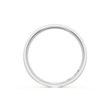 Flat Satin Finish Wedding Band in 18kt White Gold & 18kt Yellow Gold