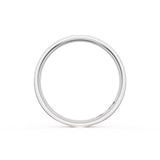 Flat Satin Finish Wedding Band in 18kt White Gold & 18kt Rose Gold