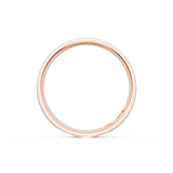 Flat Satin Finish Wedding Band in 18kt Rose Gold & 18kt White Gold