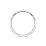 Flat Satin Finish Wedding Band in Platinum & 18kt Rose Gold