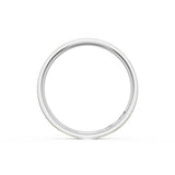 Flat Satin Finish Wedding Band in Platinum & 18kt Yellow Gold