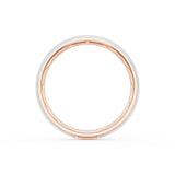 Rounded Brush Finish Wedding Band in 18kt Rose Gold & Platinum