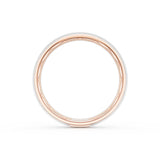 Rounded Brush Finish Wedding Band in 18kt Rose Gold & Platinum