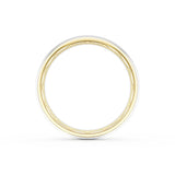 Rounded High Polish Finish Wedding Band in 18kt Yellow Gold & Platinum