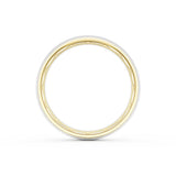 Rounded Satin Finish Wedding Band in 18kt Yellow Gold & Platinum