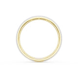 Rounded Satin Finish Wedding Band in 18kt Yellow Gold & Platinum