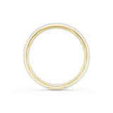 Rounded Satin Finish Wedding Band in 18kt Yellow Gold & Platinum