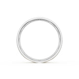 Flat Brush Finish Wedding Band in 18kt White Gold & 18kt Yellow Gold