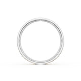 Flat Brush Finish Wedding Band in 18kt White Gold & 18kt Yellow Gold