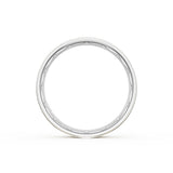 Flat Brush Finish Wedding Band in 18kt White Gold & 18kt Yellow Gold
