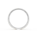 Flat Brush Finish Wedding Band in 18kt White Gold & 18kt Yellow Gold