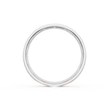 Flat Brush Finish Wedding Band in 18kt White Gold & 18kt Rose Gold