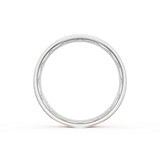 Flat Brush Finish Wedding Band in 18kt White Gold & 18kt Rose Gold
