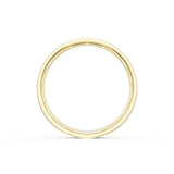 Flat Brush Finish Wedding Band in 18kt Yellow Gold & 18kt White Gold