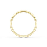 Flat Brush Finish Wedding Band in 18kt Yellow Gold & 18kt White Gold