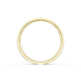 Flat Brush Finish Wedding Band in 18kt Yellow Gold & 18kt White Gold