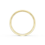 Flat Brush Finish Wedding Band in 18kt Yellow Gold & 18kt White Gold