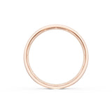 Flat Brush Finish Wedding Band in 18kt Rose Gold & 18kt White Gold
