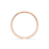 Flat Brush Finish Wedding Band in 18kt Rose Gold & 18kt White Gold