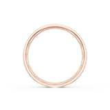 Flat Brush Finish Wedding Band in 18kt Rose Gold & 18kt White Gold