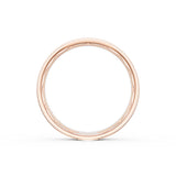 Flat Brush Finish Wedding Band in 18kt Rose Gold & 18kt White Gold