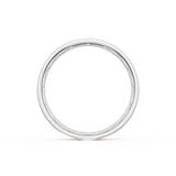 Flat Brush Finish Wedding Band in Platinum & 18kt Rose Gold