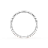 Flat Brush Finish Wedding Band in Platinum & 18kt Rose Gold