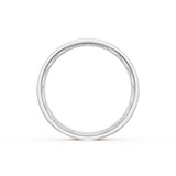 Flat Brush Finish Wedding Band in Platinum & 18kt Rose Gold