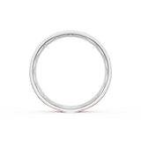Flat Brush Finish Wedding Band in Platinum & 18kt Rose Gold