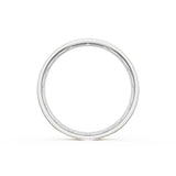 Flat Brush Finish Wedding Band in Platinum & 18kt Yellow Gold