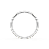 Flat Brush Finish Wedding Band in Platinum & 18kt Yellow Gold