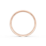 Flat Brush Finish Wedding Band in 18kt Rose Gold & Platinum