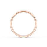 Flat Brush Finish Wedding Band in 18kt Rose Gold & Platinum