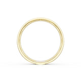 Flat Brush Finish Wedding Band in 18kt Yellow Gold & Platinum