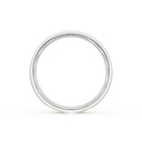 Flat High Polish Finish Wedding Band in 18kt White Gold & 18kt Yellow Gold