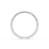 Flat High Polish Finish Wedding Band in 18kt White Gold & 18kt Rose Gold