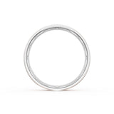 Flat High Polish Finish Wedding Band in 18kt White Gold & 18kt Rose Gold