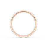 Flat High Polish Finish Wedding Band in 18kt Rose Gold & 18kt White Gold