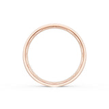 Flat High Polish Finish Wedding Band in 18kt Rose Gold & Platinum