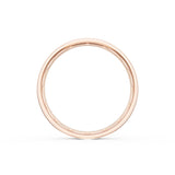 Flat High Polish Finish Wedding Band in 18kt Rose Gold & Platinum